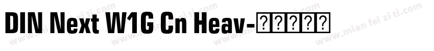 DIN Next W1G Cn Heav字体转换